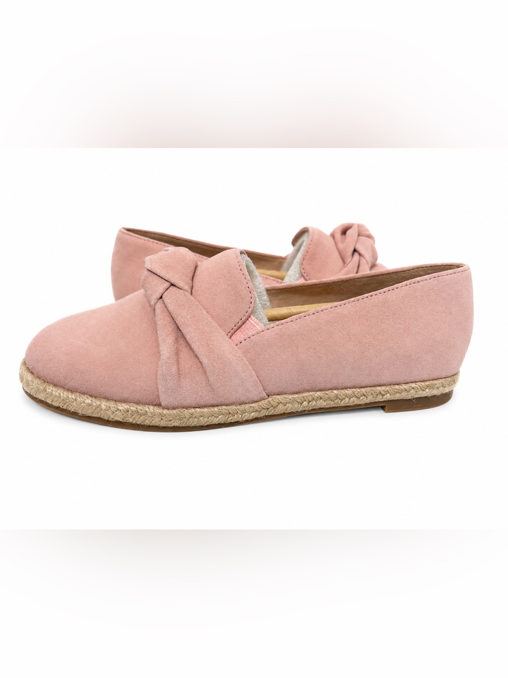 Isaac Mizrahi Live! Rosewater Pink Suede Espadrille Loafers Flats Size 7.5 NIB